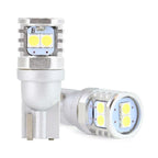 Set becuri auto pozitie Amio Led 6SMD 3030, 12/24V, soclu T10, 2 buc, alb